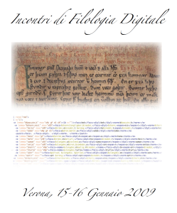 Incontri di FIlologia digitale - Verona 15-16 gennaio 2009